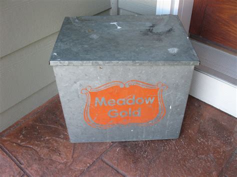 large metal milk box|metal milk box for porch.